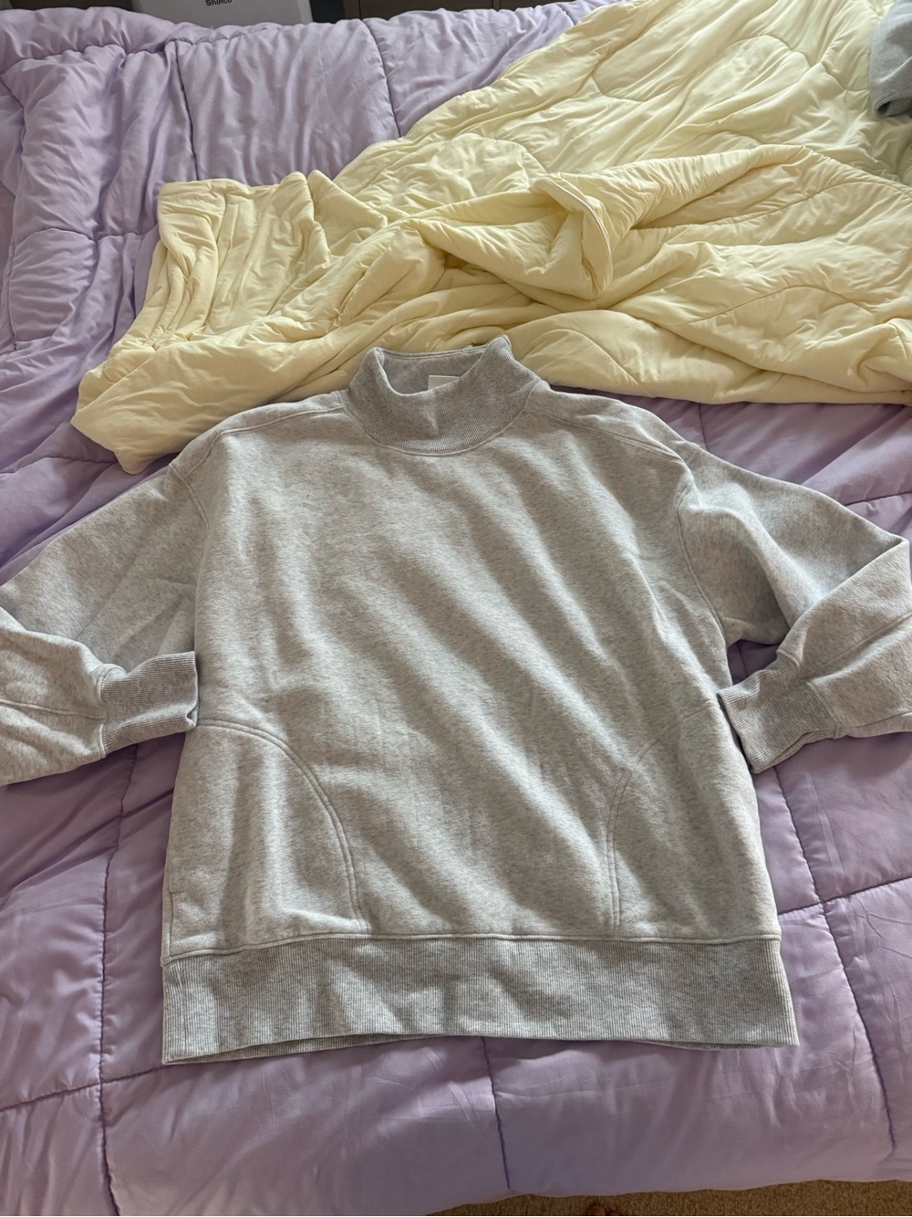 aerie Light Gray Mock Neck Sweatshirt